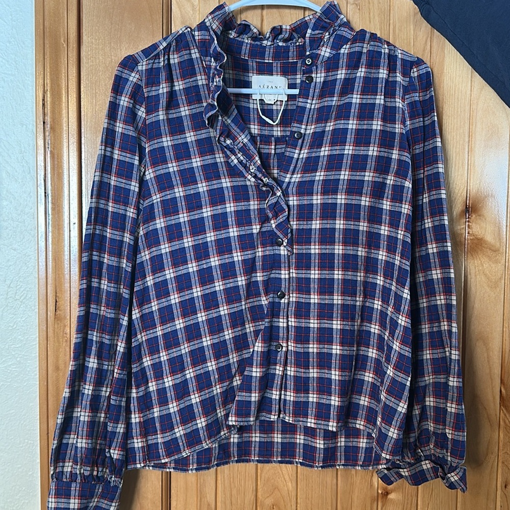 Sezane Plaid Chlo Shirt